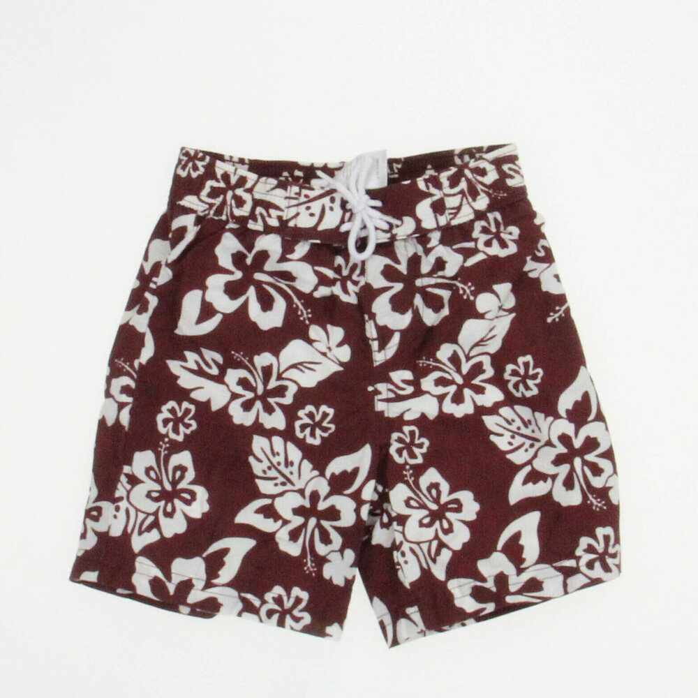 Janie and Jack Boys Brown | Floral Trunks size: 3-6 Months
